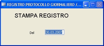 protocollo giornaliero stampa registro